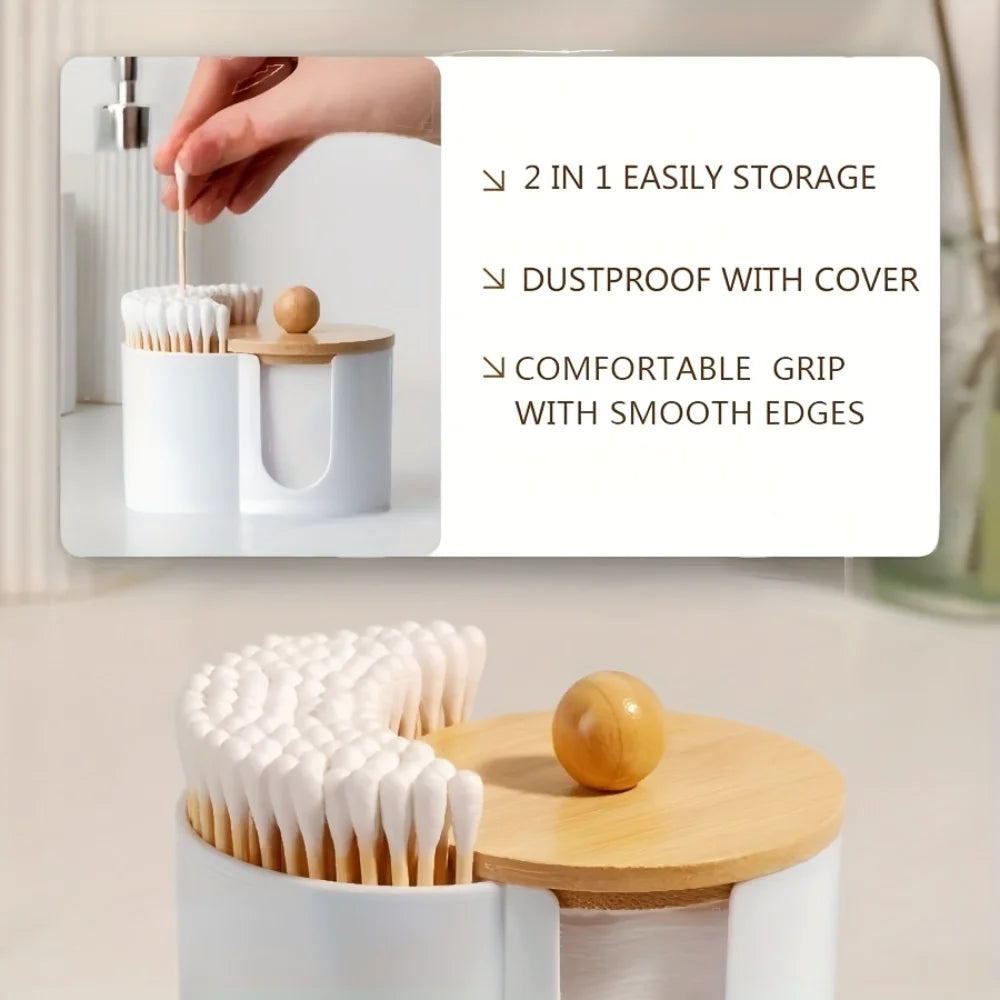 2 in 1 cotton pad and cotton bud holder