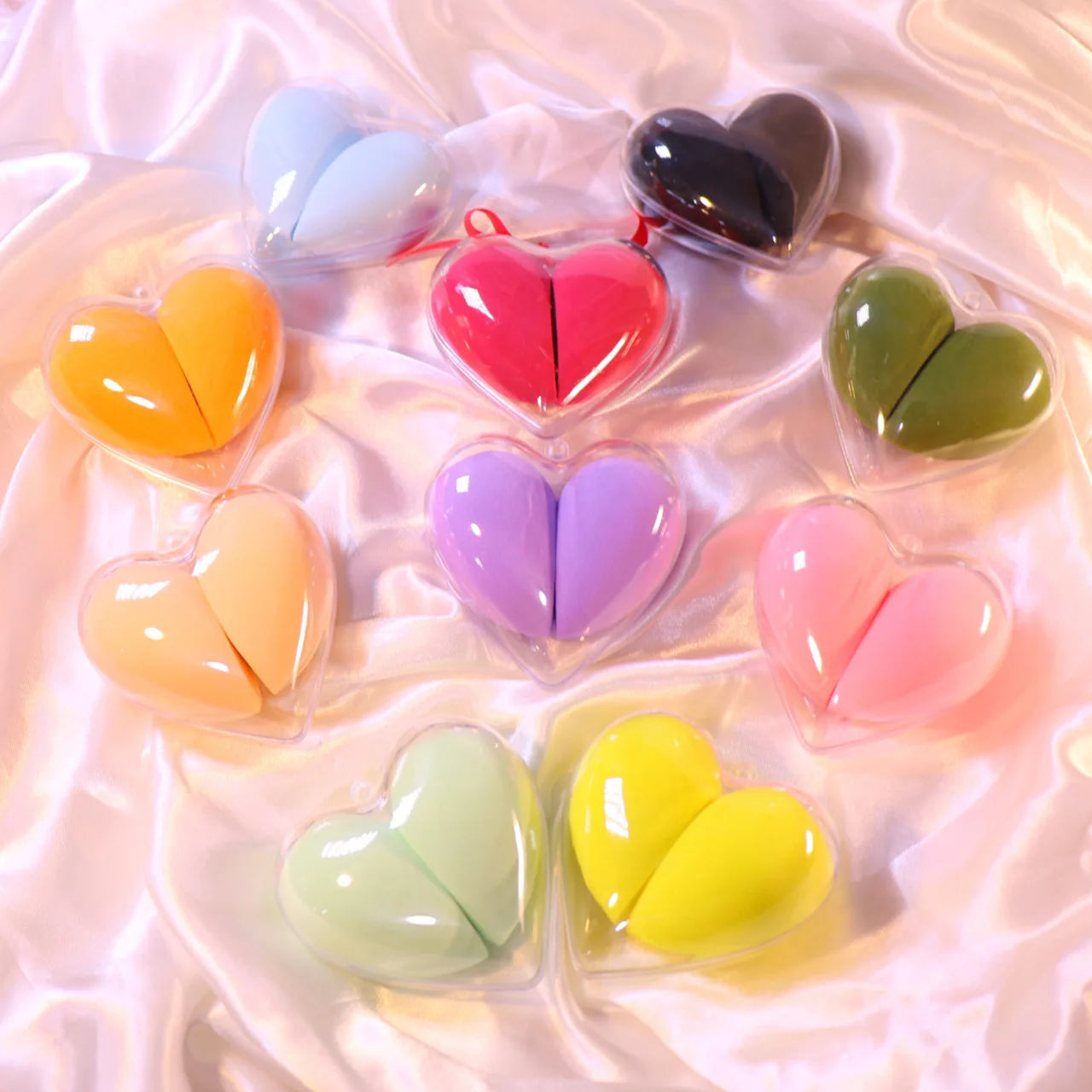 Love heart makeup sponge/blender set