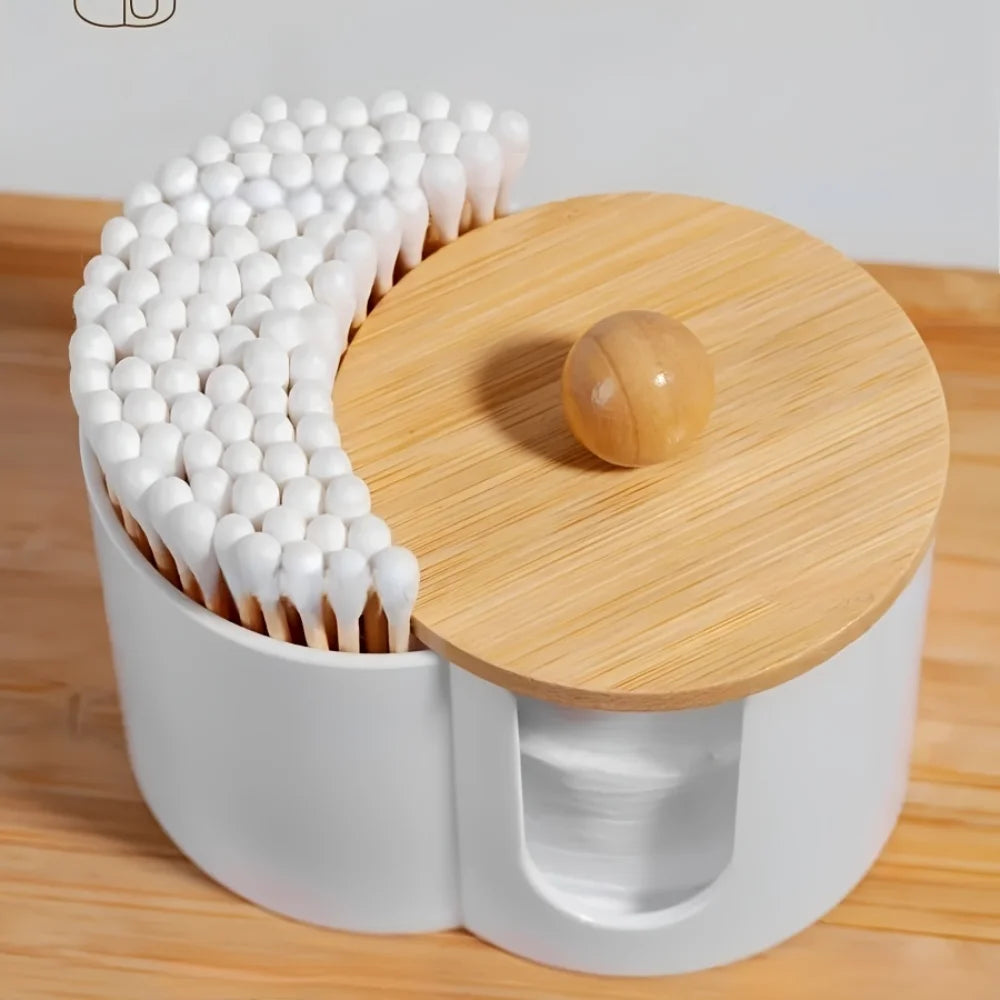 2 in 1 cotton pad and cotton bud holder