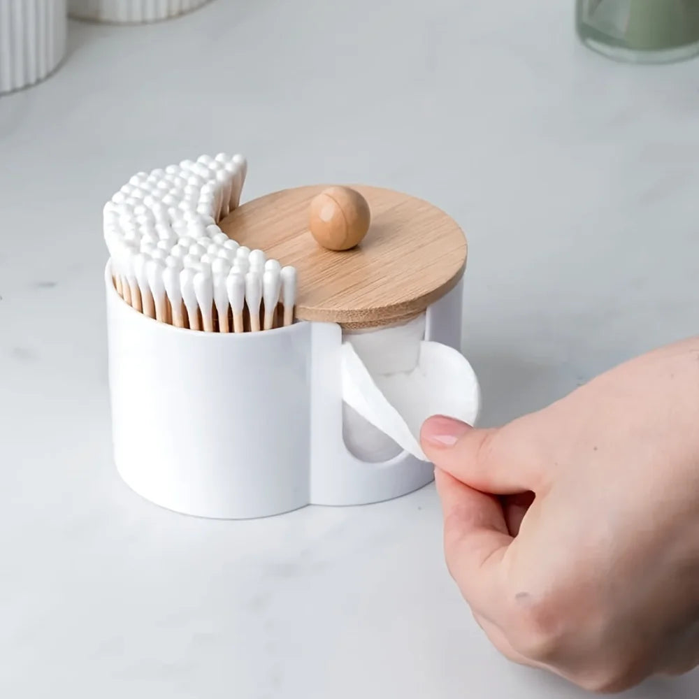 2 in 1 cotton pad and cotton bud holder