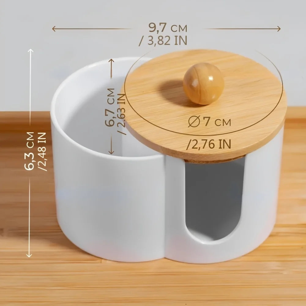 2 in 1 cotton pad and cotton bud holder